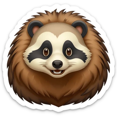 Badger farting sticker