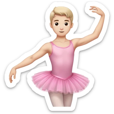 ballerina male in pink sticker
