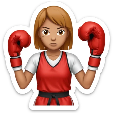 famale boxer sticker