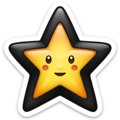★☆ - this shows full star and empty star but I want is first half black and second half empty sticker