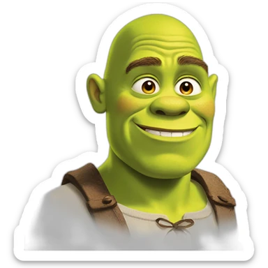 shrek cringe face sticker