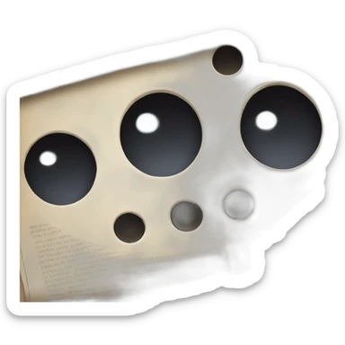 newspaper with two spy holes sticker