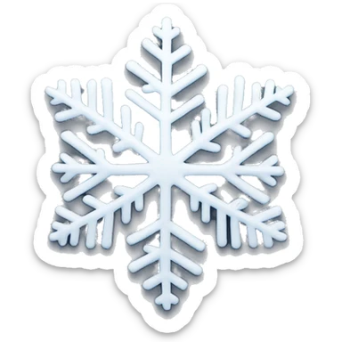 White snowflake sticker