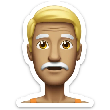 Man that can't swim in water sinking sticker