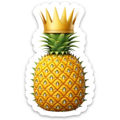 pineapple with the crown down sticker