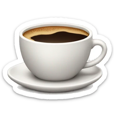 coffee with design sticker