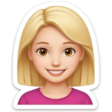 Imoji cute gril sticker