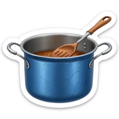 cooking pot blue  sticker