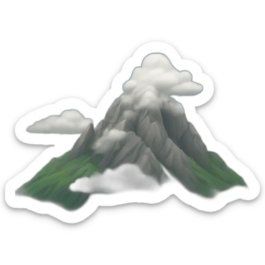 Cloudy mountain sticker