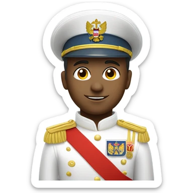 super realistic white soldier with russian flag sticker