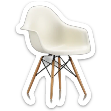 eames fiberglass chair sticker