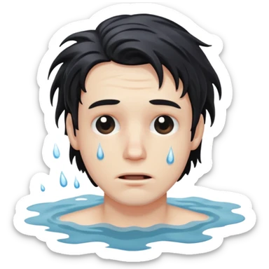 Man drowning sticker