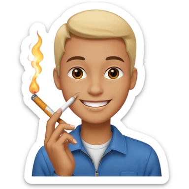 Cigarrillo feliz sticker