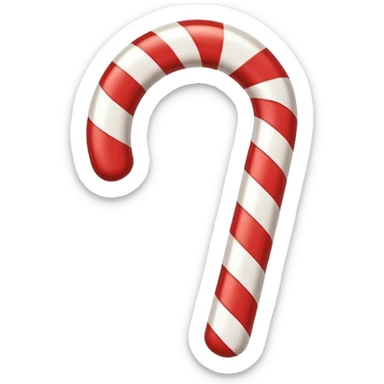 Christmas candy cane sticker