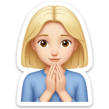 Girl rubbing her hands together  sticker