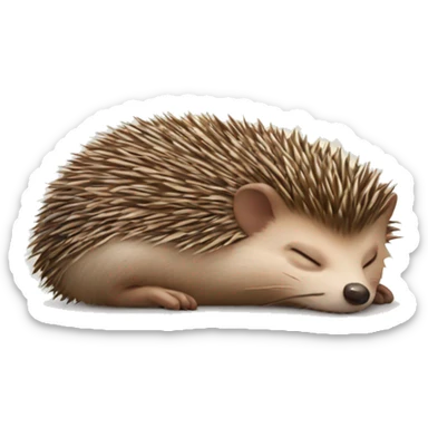 Sleeping hedgehog sticker