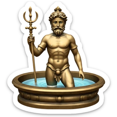 Neptune fountain sticker