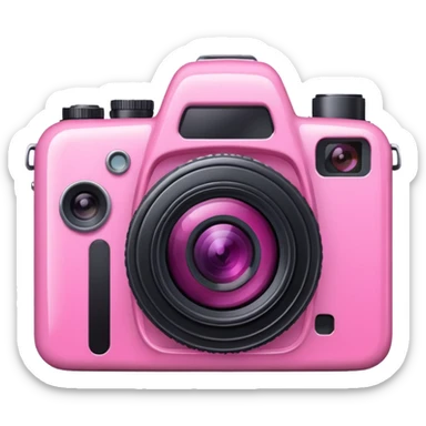 Camera in pink colour sticker