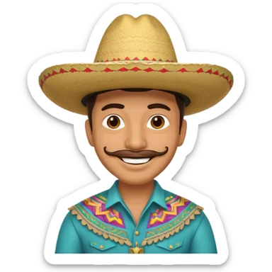 Tejana sombrero de hombre sticker
