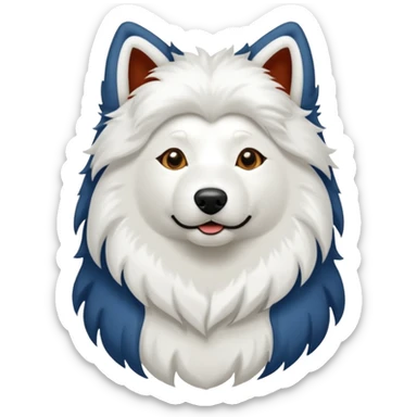 Haz a un samoyedo con mezcla de leon sticker