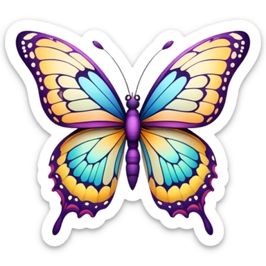 Butterfly transition sticker