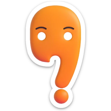 faceless face with a question mark sticker