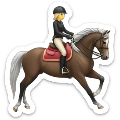 horse riding a horse sticker