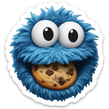 Life like Cookie Monster sticker