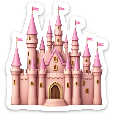 pink castle sticker