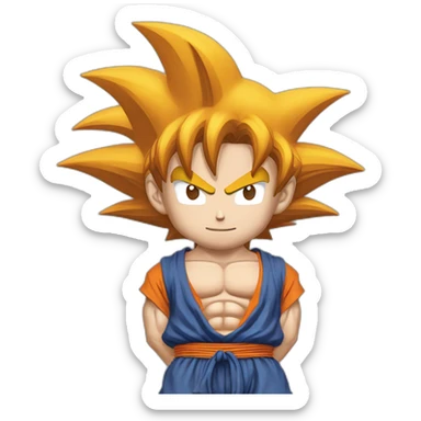 Son Goku qui fait un kaméhaméha sticker
