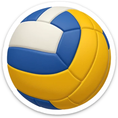 Pelota de voleibol azul amarillo y blanco  sticker