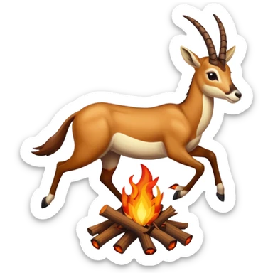 Springbok. Camp fire sticker