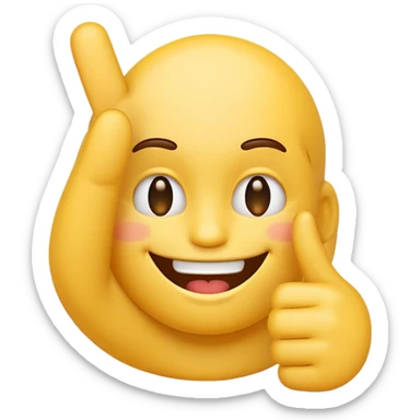 grinning emoji with a middle finger gesture, cartoon style, no text, clean background sticker