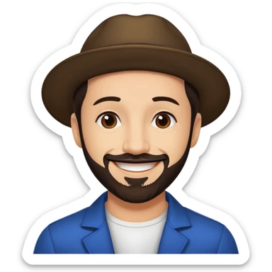 AJ McLean with dark brown hair sticker