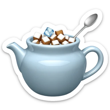 sugar bowl with sugar cubes sticker