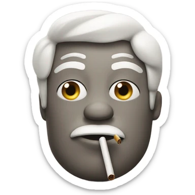 Original emoji smoking a spliff sticker