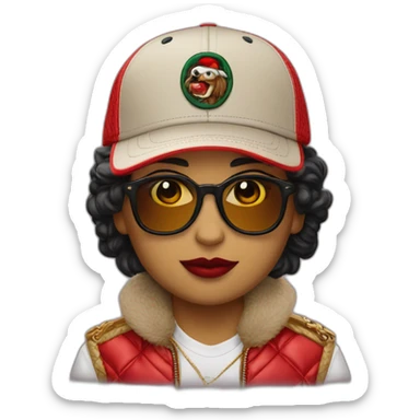 Racaille avec une casquette gucci sticker