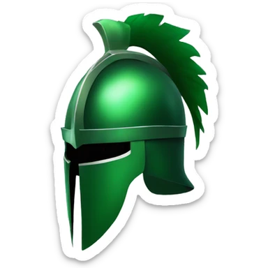 green knight helmet with visor sticker