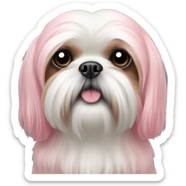 Pink shih tzu sticker