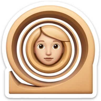 spiral with a human figure inside sticker