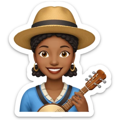 Street Music Performer black woman  sticker