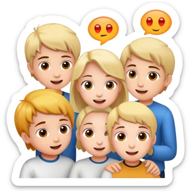 children interacting with a conversational agent sticker