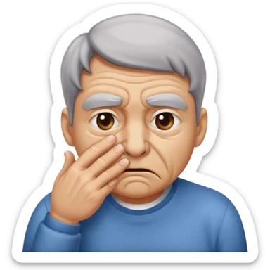 stinky pinching nose  sticker