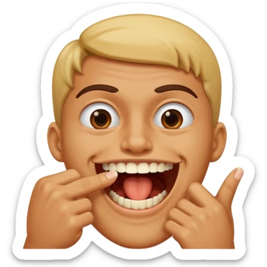 Mordiéndose el dedo sticker