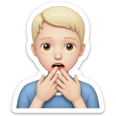 A person choking them selves  sticker