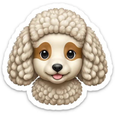 poodle dog sticker