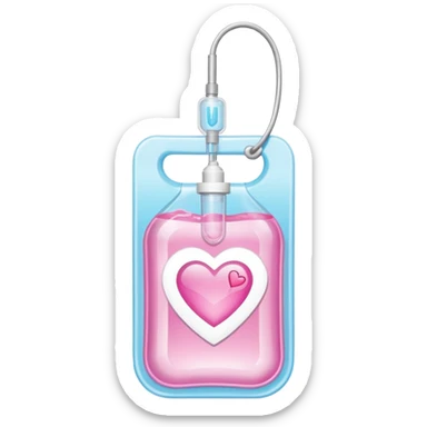 IV bag that looks like Love Island (the television show) sticker