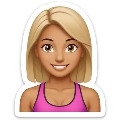 fitness girl, dark eyes sticker