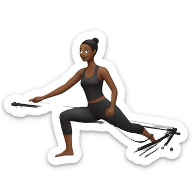 Pilates reformer black sticker