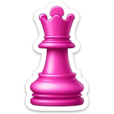 Pink chess piece sticker